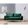 Velet Fabric sofa with pocket -71"green