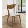 Tan and Chestnut Curved Backs Dining Chair (Set of 2)