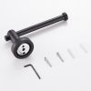 Toilet Paper Holder Matte Black Thicken Space Aluminum Toilet Roll Holder for Bathroom, Kitchen, Washroom Wall Mount