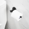 Toilet Paper Holder Matte Black Thicken Space Aluminum Toilet Roll Holder for Bathroom, Kitchen, Washroom Wall Mount