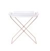 ACME Cercie Tray Table in Clear Acrylic & Copper 98189