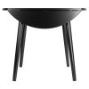 Moreno Round Drop Leaf Dining Table; Black