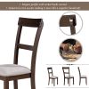 5 Piece Dining Table Set Industrial Wooden Kitchen Table and 4 Chairs for Dining Room (Espresso)