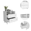 Aaron 2-Drawer 2-Shelf Dresser White