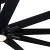 72 in. Indoor Plywood Farmhouse Black Smart Ceiling Fan with Integrated LED and Remote,Works with Alexa/Google