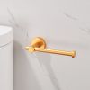 Toilet Paper Holder Brushed Gold Thicken Space Aluminum Toilet Roll Holder for Bathroom, Kitchen, Washroom Wall Mount