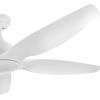 YUHAO 60 in. Integrated LED Indoor&Outdoor Matte White Ceiling Fan with Light Kit and Remote