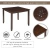 5 Piece Dining Table Set Industrial Wooden Kitchen Table and 4 Chairs for Dining Room (Espresso)