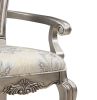 ACME Ariadne Side Chair (Set-2), Velvet & Antique Plantinum Finish DN02282