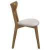 Tan and Chestnut Curved Backs Dining Chair (Set of 2)