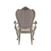 ACME Ariadne Side Chair (Set-2), Velvet & Antique Plantinum Finish DN02282