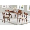 Tan and Chestnut Curved Backs Dining Chair (Set of 2)