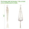 2Pcs Plant Hanger Flowerpot Net Bag 40in Cotton Rope Plant Hangers 4Legs Plant Hanger