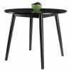 Moreno Round Drop Leaf Dining Table; Black