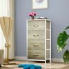 Dresser with 4 Drawers - Fabric Storage Tower, Organizer Unit for Bedroom, Hallway, Hallway, Closets & Nursery - Sturdy Steel Frame,