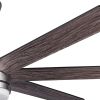 YUHAO 62 in. Indoor Brushed Nickel Farmhouse Smart Ceiling Fan with Integrated LED and Remote Control by Tuya App