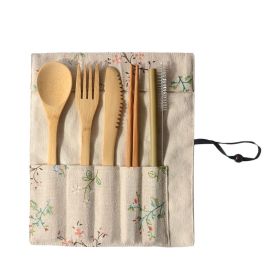 Portable Bamboo Tableware 6-Piece Set (Option: C)