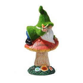 Gnome Night Solar Light Flower Decor Dimming Built-in Photoreceptor System Automatic Garden Decoration Fairy Desk Solar Light (Emitting Color: D)