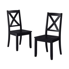 Maddox Crossing Dining Chairs, Set of 2 (Color: black)