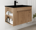 30 Inch Bathroom Vanity With Ceramic Basin and Adjust Open Shelf