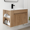 30 Inch Bathroom Vanity With Ceramic Basin and Adjust Open Shelf