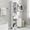 Tall Bathroom Cabinet;  Freestanding Storage Cabinet with Drawer;  MDF Board;  Adjustable Shelf