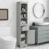 Tall Bathroom Cabinet;  Freestanding Storage Cabinet with Drawer;  MDF Board;  Adjustable Shelf