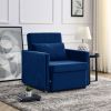 Sofa Bed Chair 2-in-1 Convertible Chair Bed, Lounger Sleeper Chair for Small Space with One Pillow, Velvet