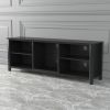 WESOME TV Stand Storage Media Console Entertainment Center; Tradition Black