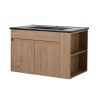 30 Inch Bathroom Vanity With Ceramic Basin and Adjust Open Shelf