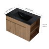 30 Inch Bathroom Vanity With Ceramic Basin and Adjust Open Shelf