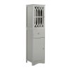 Tall Bathroom Cabinet;  Freestanding Storage Cabinet with Drawer and Doors;  MDF Board;  Acrylic Door;  Adjustable Shelf