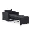 Sofa Bed Chair 2-in-1 Convertible Chair Bed, Lounger Sleeper Chair for Small Space with One Pillow, Velvet