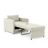 Sofa Bed Chair 2-in-1 Convertible Chair Bed, Lounger Sleeper Chair for Small Space with One Pillow, Velvet