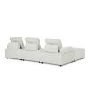 L-Shape Modular Sectional Sofa, DIY Combination, Chenille