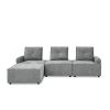 L-Shape Modular Sectional Sofa, DIY Combination, Chenille