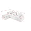 L-Shape Modular Sectional Sofa, DIY Combination, Chenille