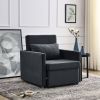 Sofa Bed Chair 2-in-1 Convertible Chair Bed, Lounger Sleeper Chair for Small Space with One Pillow, Velvet