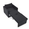 Sofa Bed Chair 2-in-1 Convertible Chair Bed, Lounger Sleeper Chair for Small Space with One Pillow, Velvet