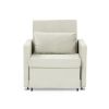 Sofa Bed Chair 2-in-1 Convertible Chair Bed, Lounger Sleeper Chair for Small Space with One Pillow, Velvet