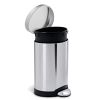 6L Stainless Steel Semi-Round Step Trash Can