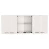 Norfolk 2 Piece Kitchen Set, Kitchen Island + Upper Wall Cabinet , White /Walnut