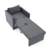 Sofa Bed Chair 2-in-1 Convertible Chair Bed, Lounger Sleeper Chair for Small Space with One Pillow, Velvet