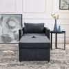 Sofa Bed Chair 2-in-1 Convertible Chair Bed, Lounger Sleeper Chair for Small Space with One Pillow, Velvet