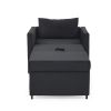 Sofa Bed Chair 2-in-1 Convertible Chair Bed, Lounger Sleeper Chair for Small Space with One Pillow, Velvet