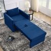 Sofa Bed Chair 2-in-1 Convertible Chair Bed, Lounger Sleeper Chair for Small Space with One Pillow, Velvet