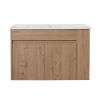 30 Inch Bathroom Vanity With Ceramic Basin and Adjust Open Shelf