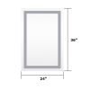 Frameless Rectangular LED Light Bathroom Vanity Mirror