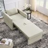 Sofa Bed Chair 2-in-1 Convertible Chair Bed, Lounger Sleeper Chair for Small Space with One Pillow, Velvet