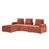 L-Shape Modular Sectional Sofa, DIY Combination, Chenille